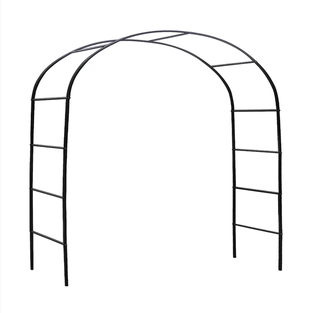 7'8" H x 4'5" W Metal Garden Arch Trellis,Adjustable Arbor Trellis for Garden Climbing Plants Support,Black