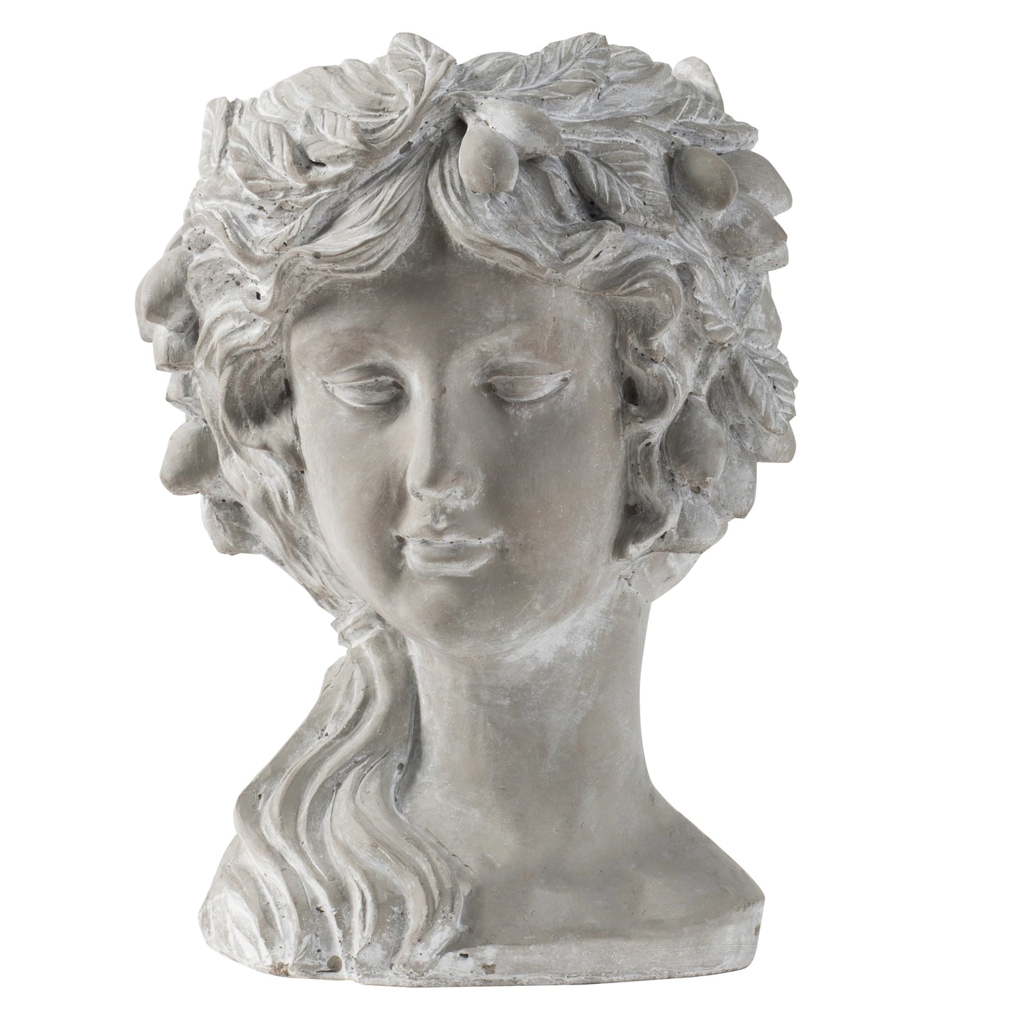 Cement Woman Bust Wall Planter - Indoor Outdoor Home Garden Decor Cement Pot for Plant Flower 8" x 9" x 11.5"