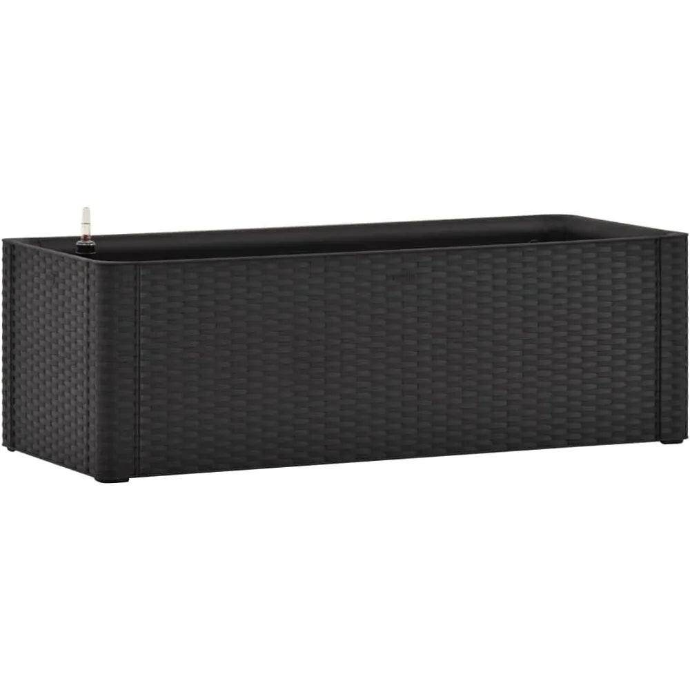 Garden Raised Bed with Self Watering System Anthracite 39.4"x16.9"x13",Raised Garden Bed, Planter Box, Outdoor Planting Bed for