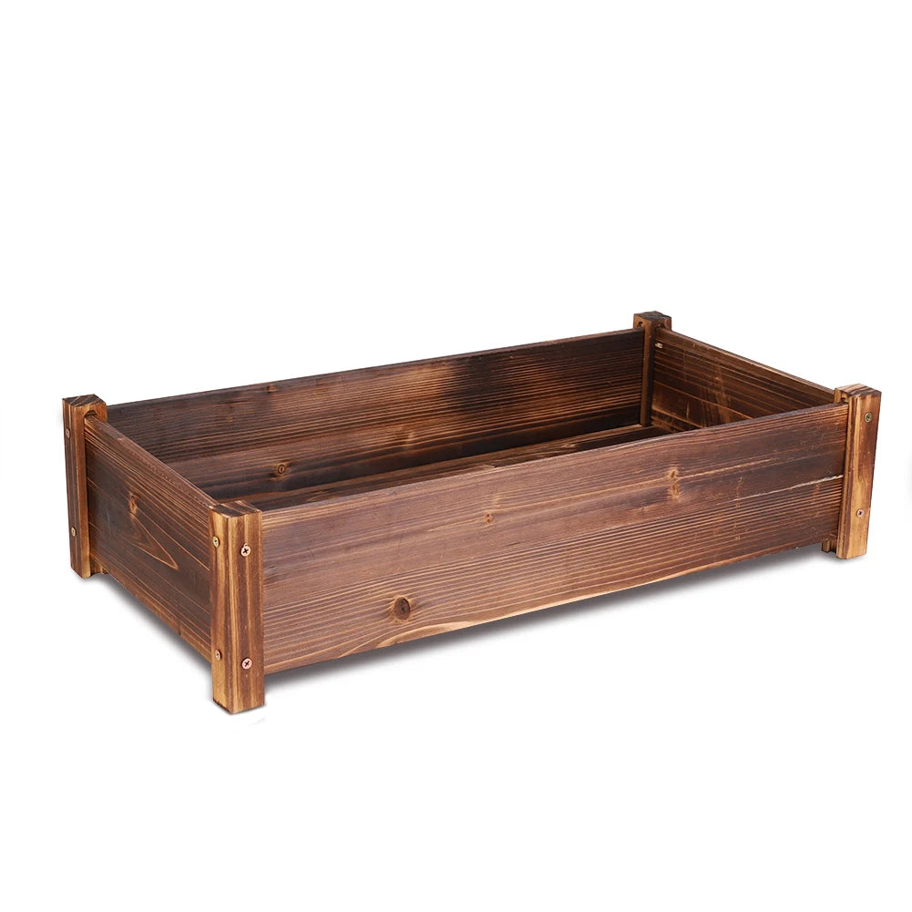 Raised Garden Bed Large Wooden Planter Garden Boxes Elevated Plant Box Vegetable Flower Growing Bed