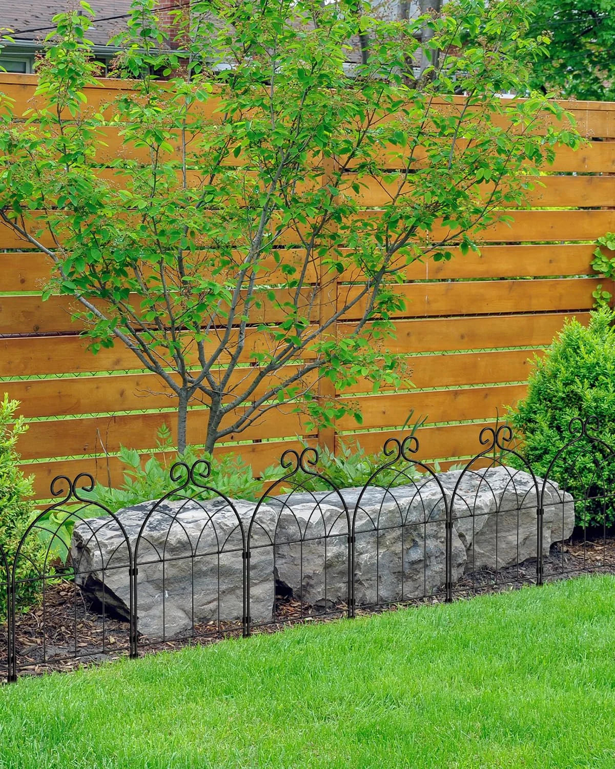 20 Pcs Decorative Garden Metal Fence, No Dig Fencing Border Animal Barrier Fence, for Landscape Patio Yard Outdoor Decor