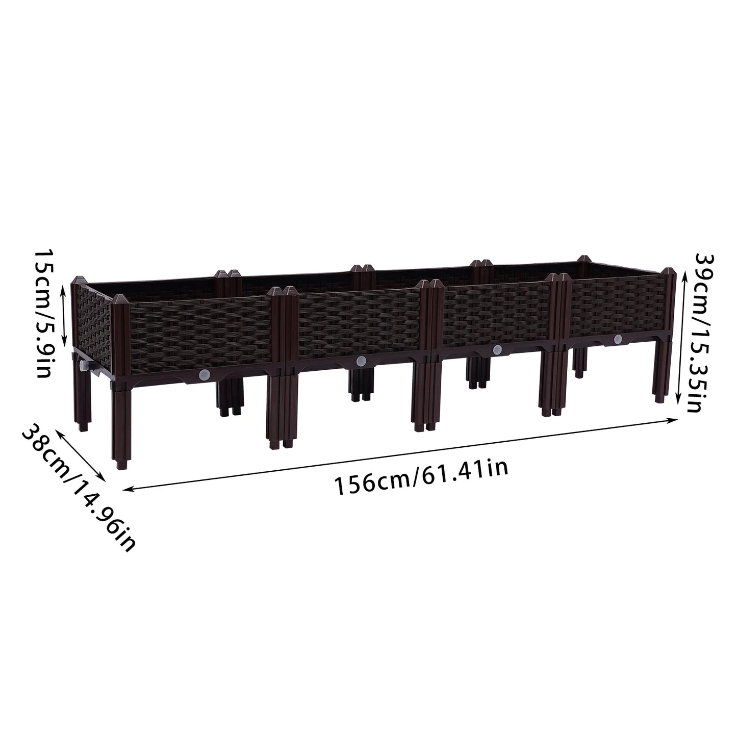 Outdoor Elevated Planter Box with Legs for Vegetable and Flower, Raised Garden Bed Plant