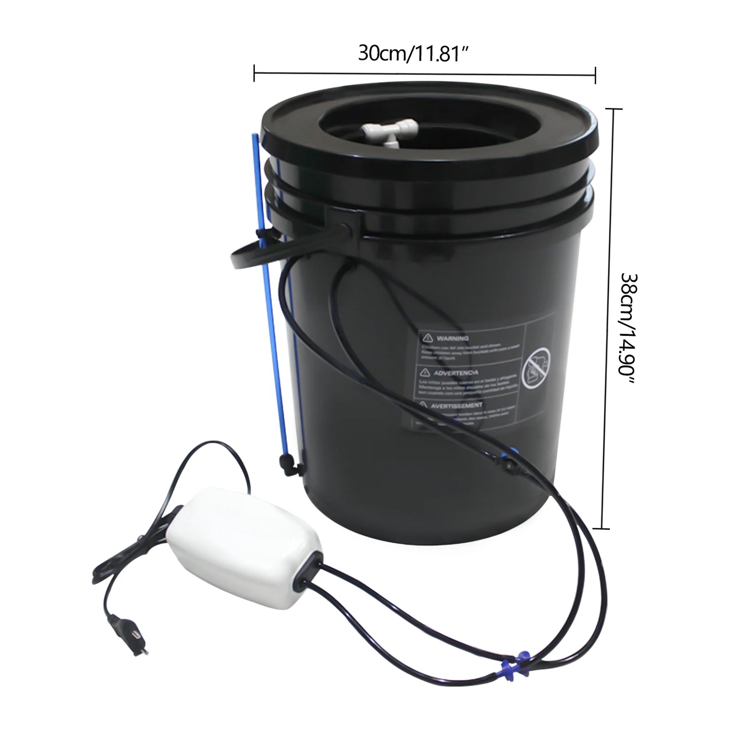 Hydroponics Growing System Recirculating Drip Garden System with Multi-Purpose Air Hose, Air Pump, and Air Stone