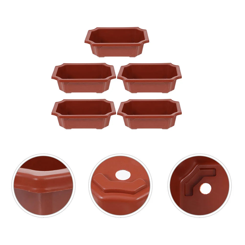 10 Pcs Flowerpot Large Bonsai Kit Pots Reusable Tree Indoor Plant Big Outdoor Household Plastic Planting Succulent Plants