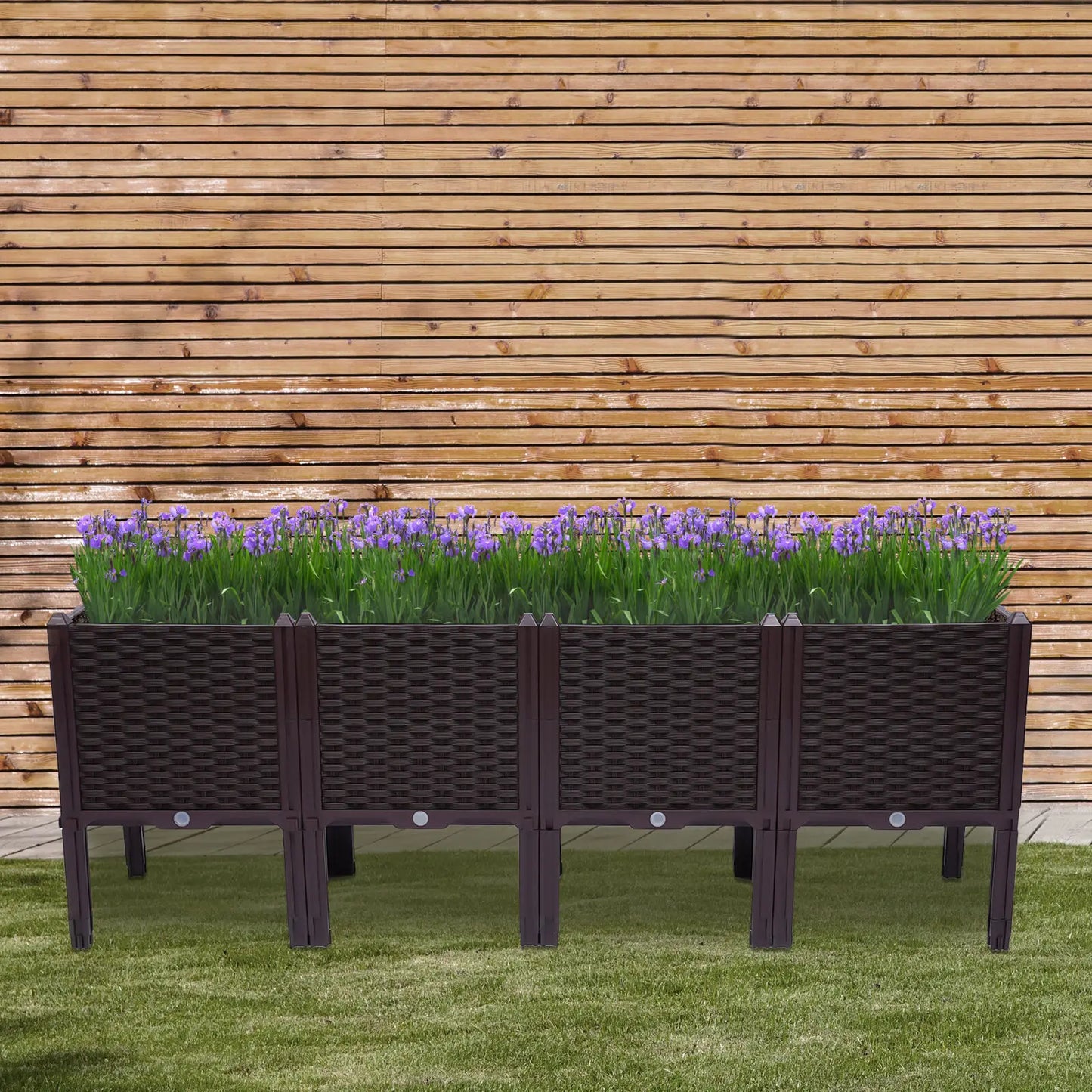 Outdoor Elevated Planter Box with Legs for Vegetable and Flower, Raised Garden Bed Plant