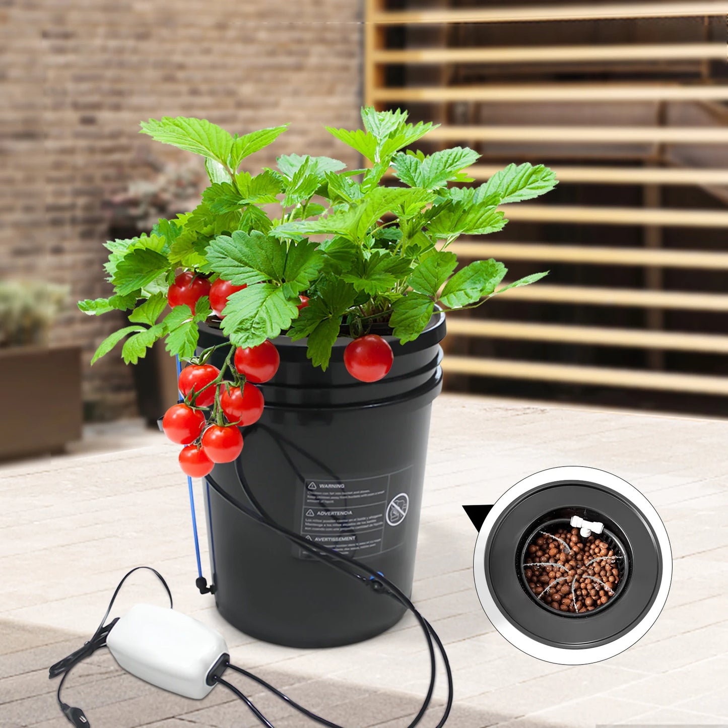 Hydroponics Growing System Recirculating Drip Garden System with Multi-Purpose Air Hose, Air Pump, and Air Stone