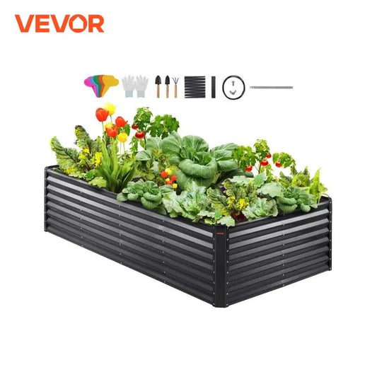 VEVOR Raised Garden Bed Outdoor Planting Boxes with Open Base for Growing Flowers/Vegetables in Backyard/Garden/Patio/Balcony
