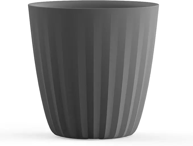 Crescent Garden Pleat Planter, Large Outdoor/Indoor Pot, 23-Inch (Weathered Terracotta)