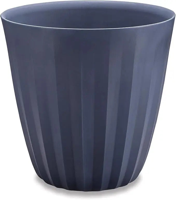 Crescent Garden Pleat Planter, Large Outdoor/Indoor Pot, 23-Inch (Weathered Terracotta)